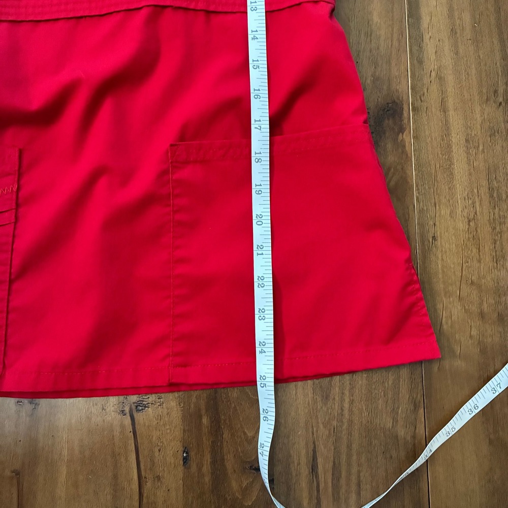 Women's Red Cherokee Scrub Top Style 1066 - Picture 10 of 14